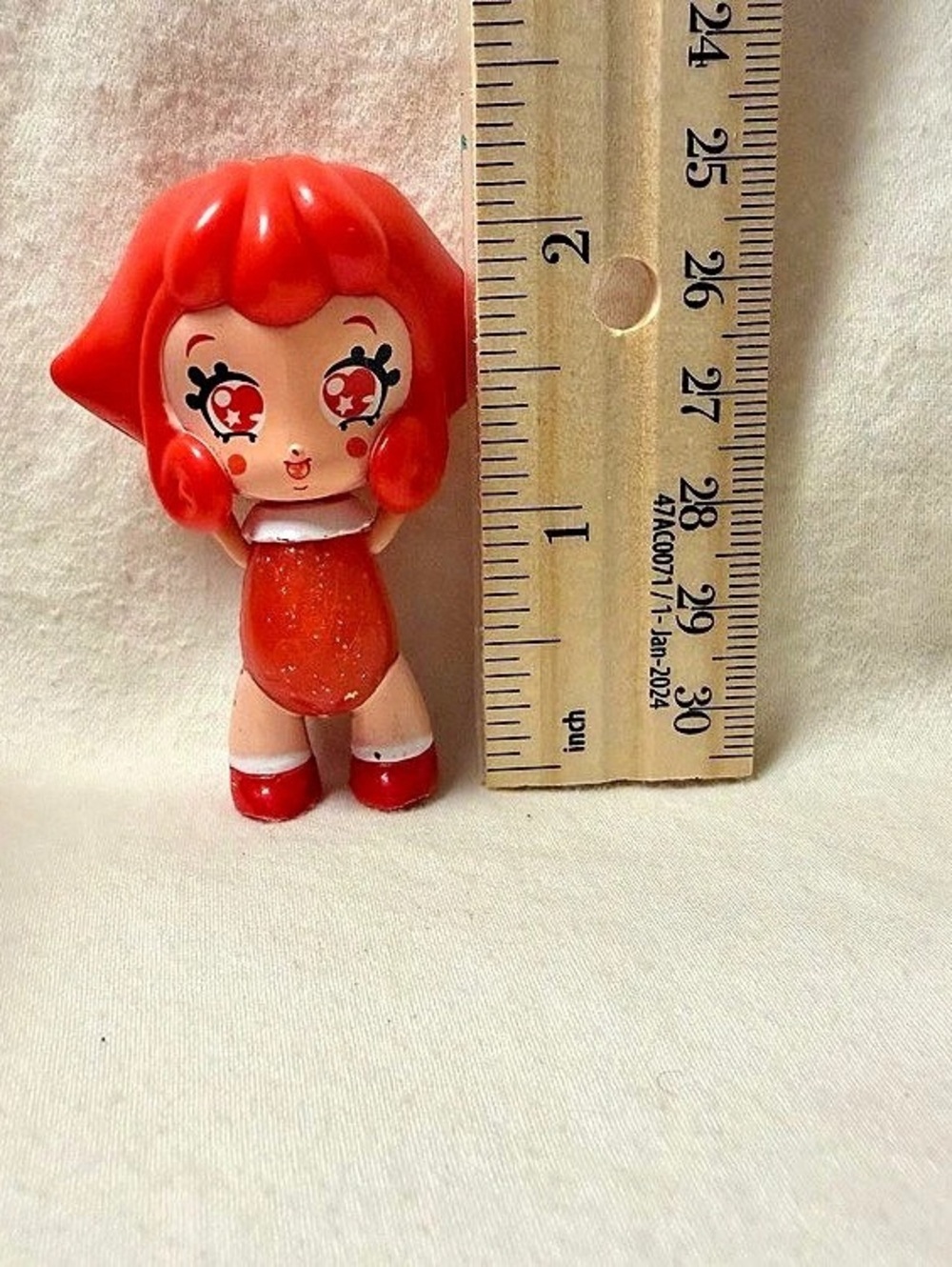 Just Play Glimmies Rubina 2.5" Red Light-Up Fairy Mini Doll Figurine